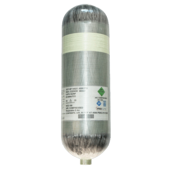 NEW 2025 PRO-LITE 60 Minute 4500 PSI Carbon Fiber Cylinder TC, DOT & ISO Certified