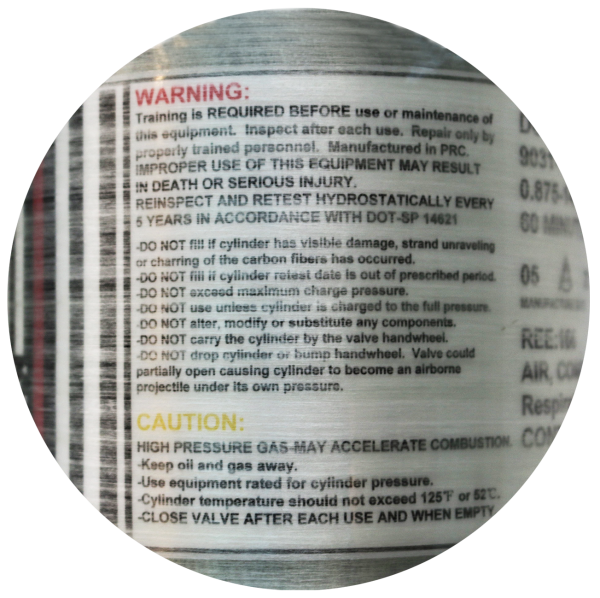 NEW 2025 PRO-LITE 45 Minute 4500 PSI Carbon Fiber Cylinder TC, DOT & ISO Certified - Image 3