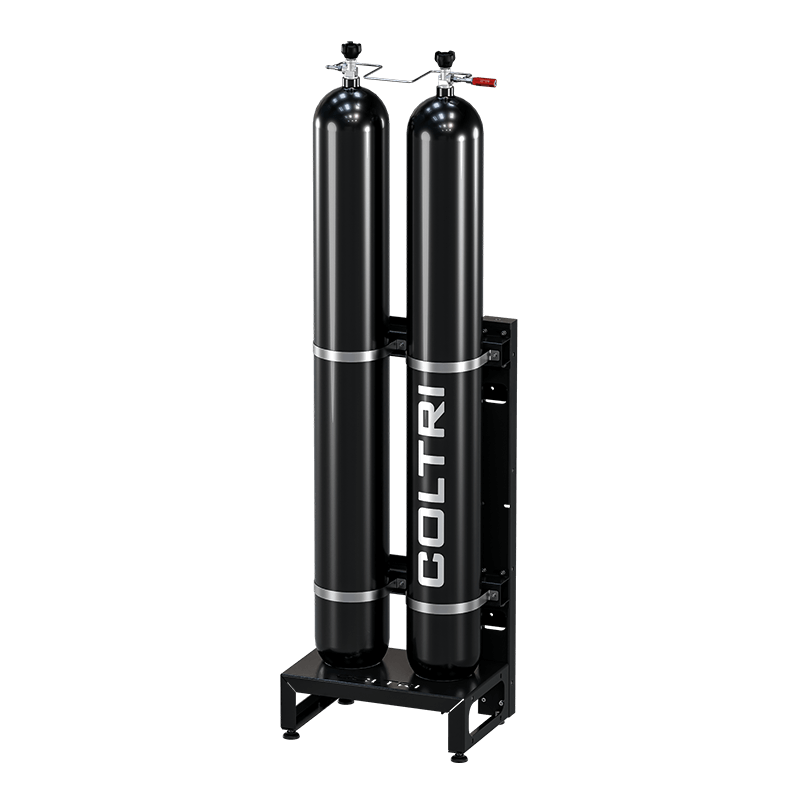 Air and nitrogen storage station 2x50 liters @ 420 bar
